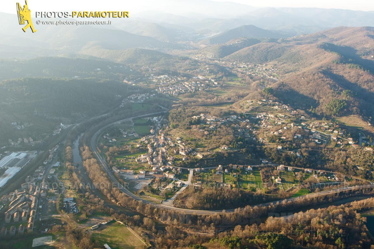 Les Cévennes vue du ciel