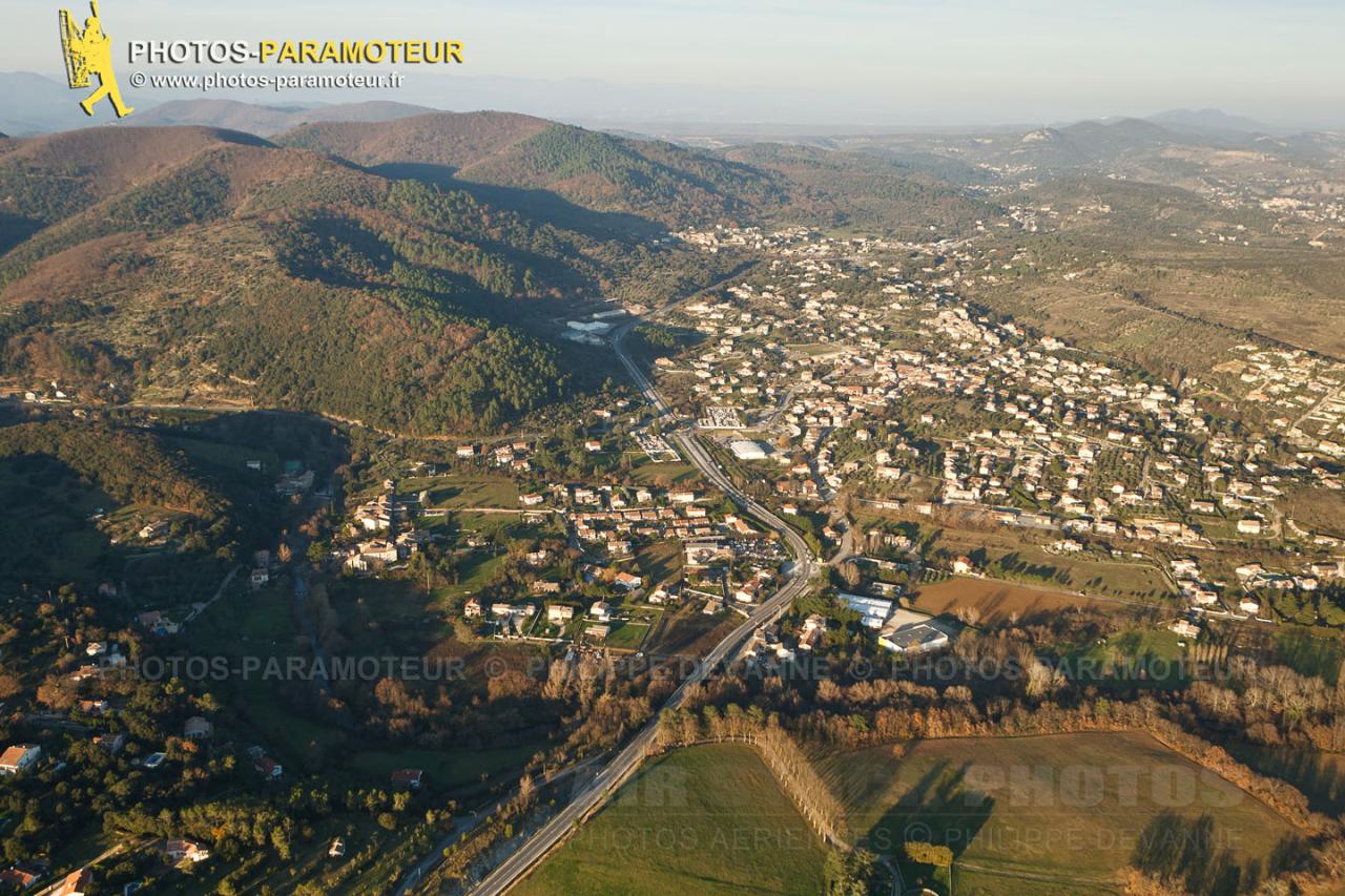 Les Cévennes vue du ciel