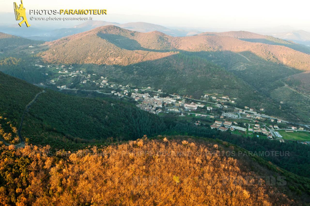 Les Cévennes vues du ciel